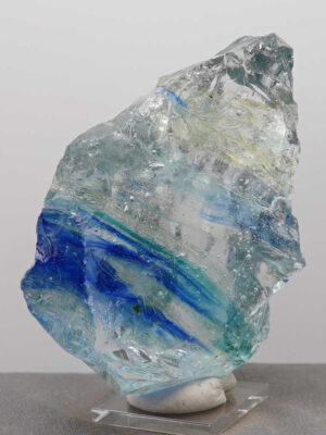 *One of a Kind* Gem Multi Rainbow "Heart" with Sea Foam Monatomic Andara Crystal 336.7 g.