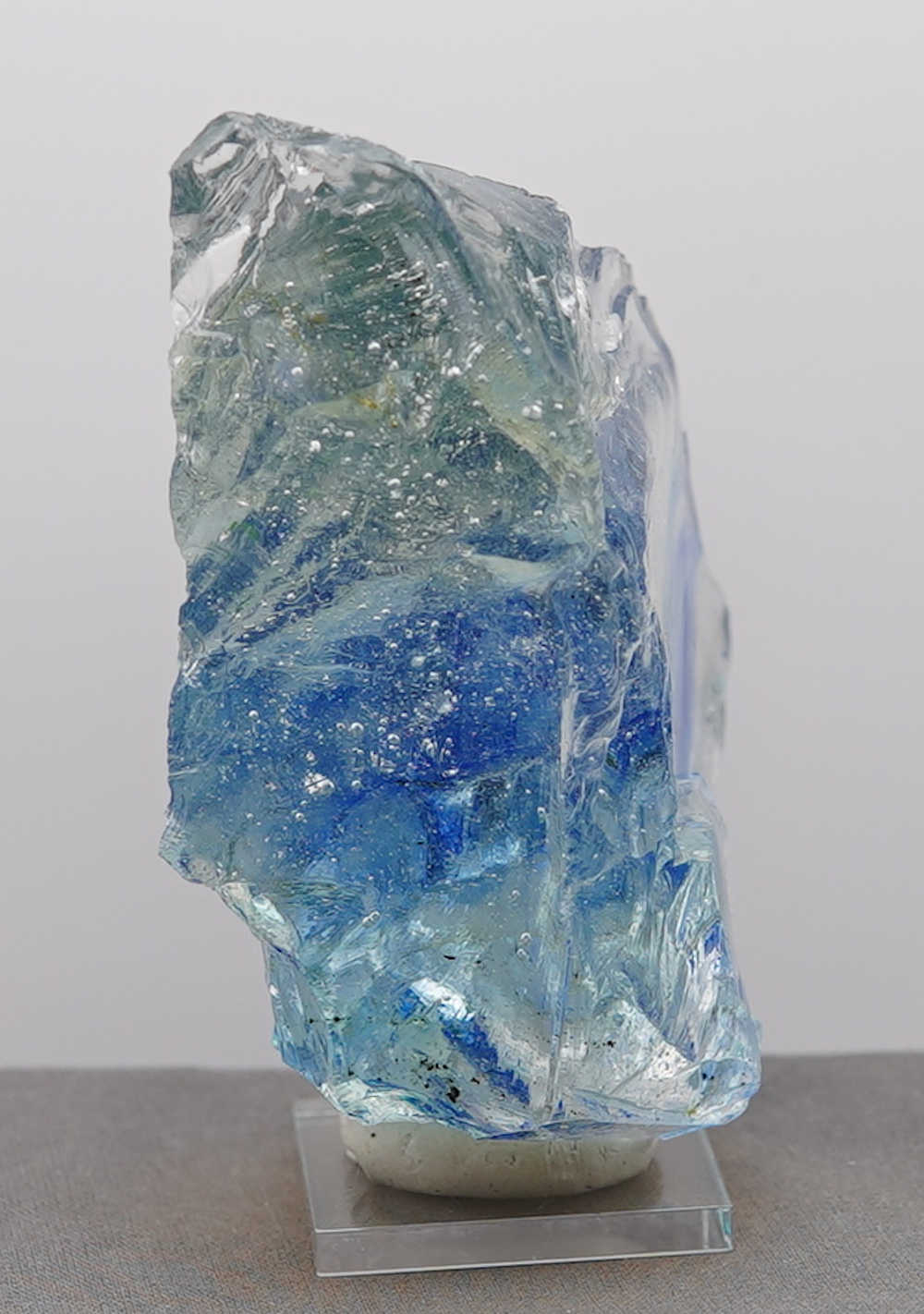 *One of a Kind* Gem Multi Rainbow "Heart" with Sea Foam Monatomic Andara Crystal 336.7 g. - Image 6