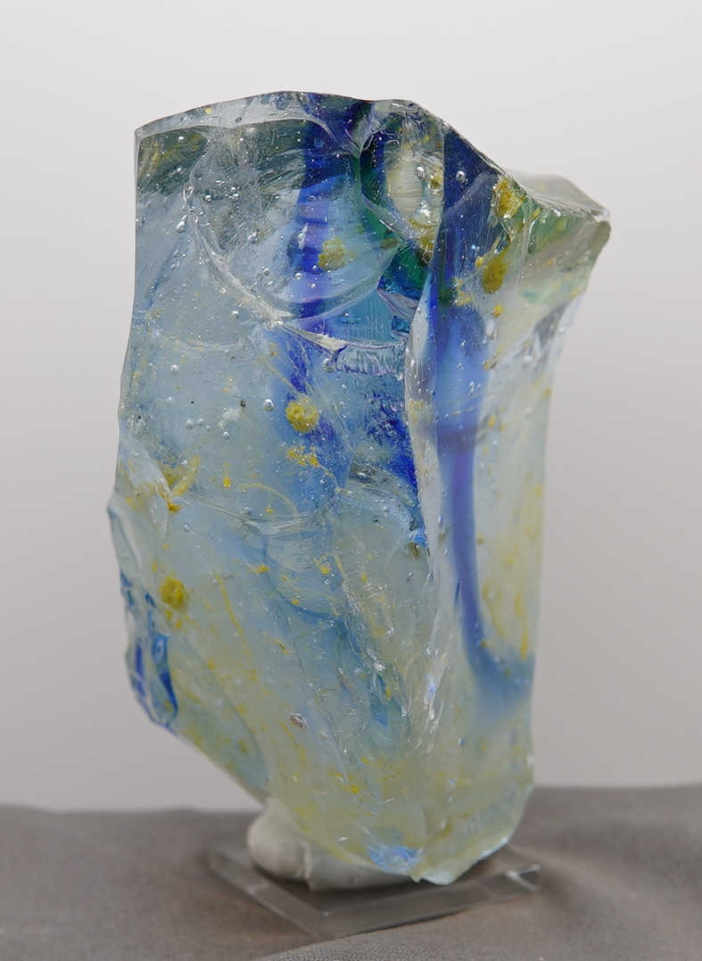 *One of a Kind* Gem Multi Rainbow "Heart" with Sea Foam Monatomic Andara Crystal 842.0 g. - Image 9