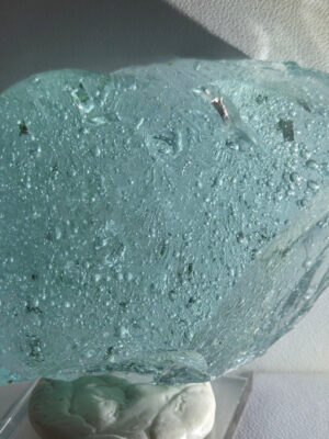 Rare Gem Bleu Topaz Sea Foam "Heart" Monatomic Andara Crystal 182.4 g.
