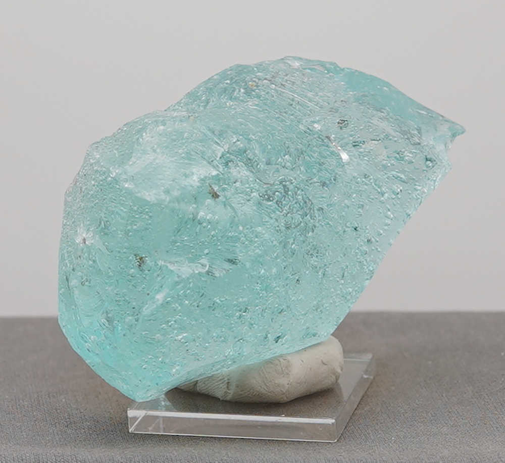 Rare Gem Bleu Topaz Sea Foam "Heart" Monatomic Andara Crystal 182.4 g. - Image 11