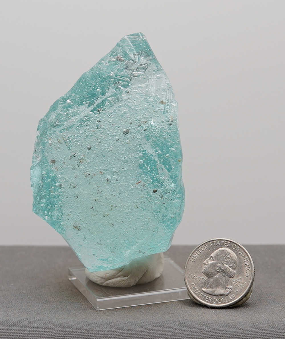 Rare Gem Bleu Topaz Sea Foam "Heart" Monatomic Andara Crystal 182.4 g. - Image 12
