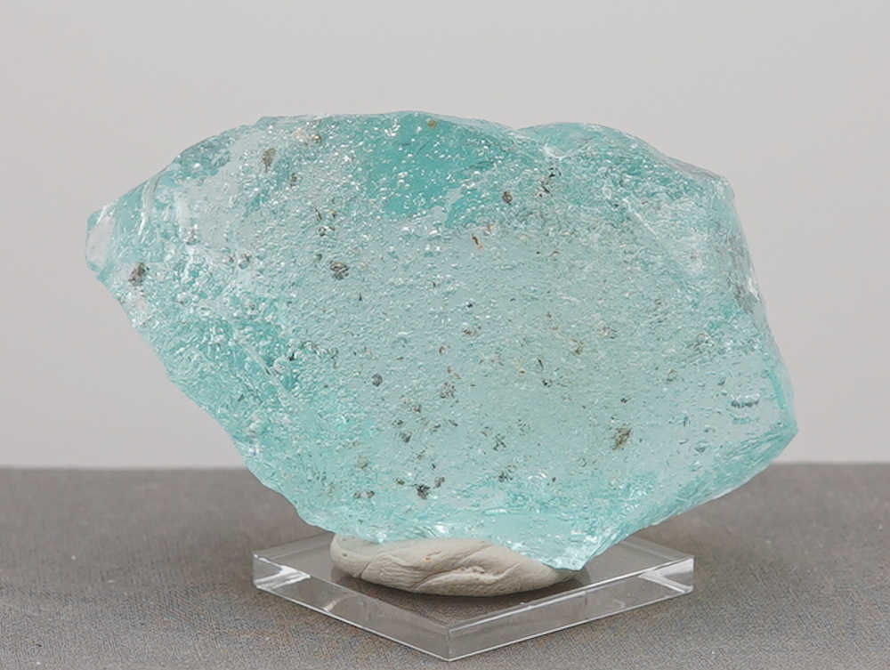 Rare Gem Bleu Topaz Sea Foam "Heart" Monatomic Andara Crystal 182.4 g. - Image 8