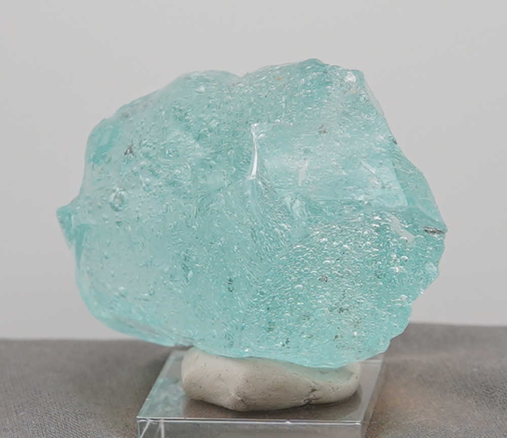 Rare Gem Bleu Topaz Sea Foam "Heart" Monatomic Andara Crystal 182.4 g. - Image 9