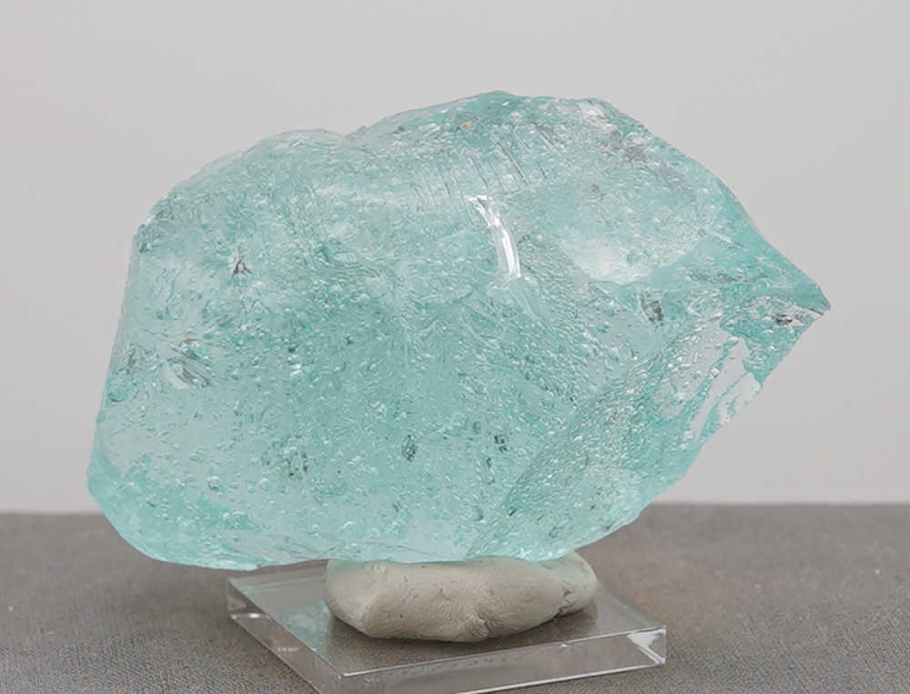 Rare Gem Bleu Topaz Sea Foam "Heart" Monatomic Andara Crystal 182.4 g. - Image 10