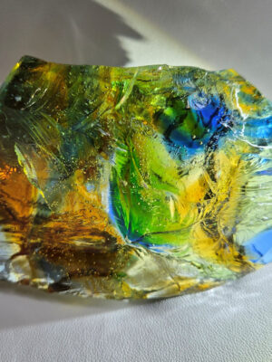 *One of a Kind* *Only Available Piece* Gem Multi Rainbow "Heart" with Sea Foam Monatomic Andara Crystal 372.4 g.
